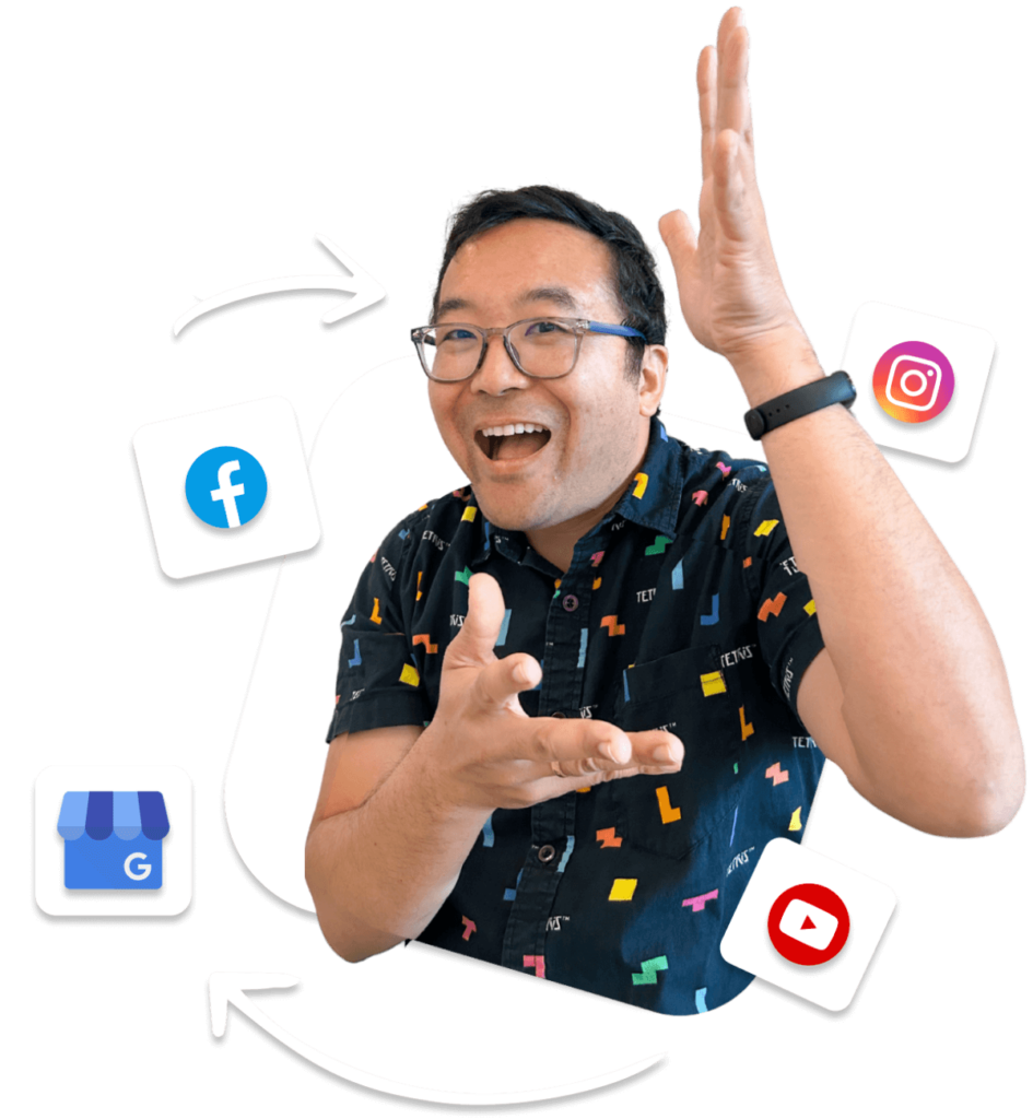 Ed Oyama breaks out of the page to help you with social media marketing, email marketing, and more.
